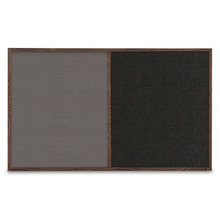 United Visual Products Sliding Door Indoor Enclosed Corkboard, 3 UV9000ACSH-BRONZE-AMETHY